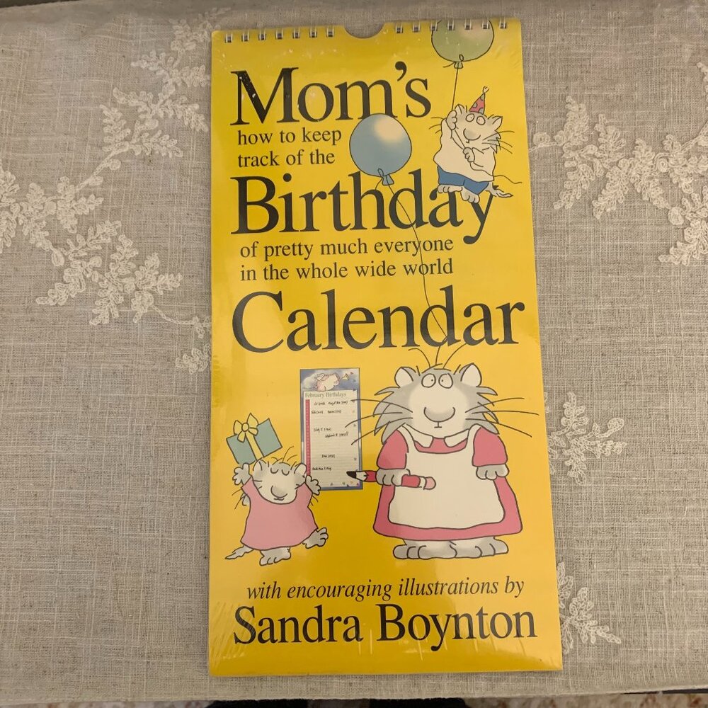 Sandra Boyton -Mom's Birthday Perpetual Calendar New in Original Packaging